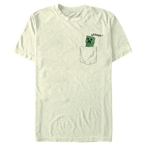 Men's Minecraft Faux Pocket Creeper T-Shirt - 1 of 4