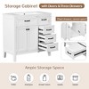 MAYEERTY 36" Bathroom Vanity without Sink Cabinet Base Solid Frame MDF Drawers White - 3 of 4