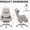 QingMoon Ergonomic Office Chair, High Back Desk Chair, Adjustable Swivel Computer Chair with Lumbar Support, Headrest and Side Pockets for Office - 4 of 4