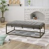 NicBex Modern 49" Bedroom Bench Accent Stools with Cushioned Top and Metal Frame for Bedroom and Entryway - 2 of 4