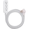 Cordinate 2' 3 Outlets Grounded Extension Cord Gray