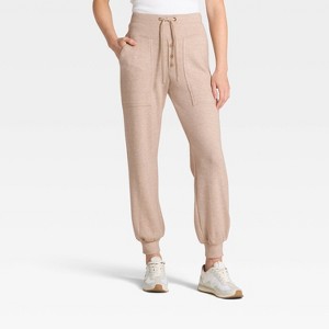 Women's High-Rise Knit Joggers - Universal Thread™ - 1 of 3