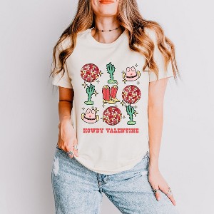 Simply Sage Market Women's Cowgirl Valentine Disco Short Sleeve Graphic Tee - 1 of 4
