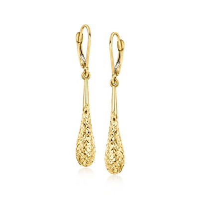 Ross-Simons 10kt Yellow Gold Teardrop Earrings