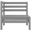 vidaXL 3 Piece Patio Lounge Set Solid Wood Pine Gray - 4 of 4