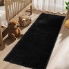 Acekool Fluffy Washable Shag Area Rug with Non-Slip Backing, Soft Plush Solid Carpet for Bedroom, Living Room, Dorm, Gray5x8 - 2 of 4
