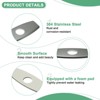 Unique Bargains 304 Stainless Steel Durable Rust Corrosion Resistant Faucet Escutcheons 1 Pc - 2 of 4