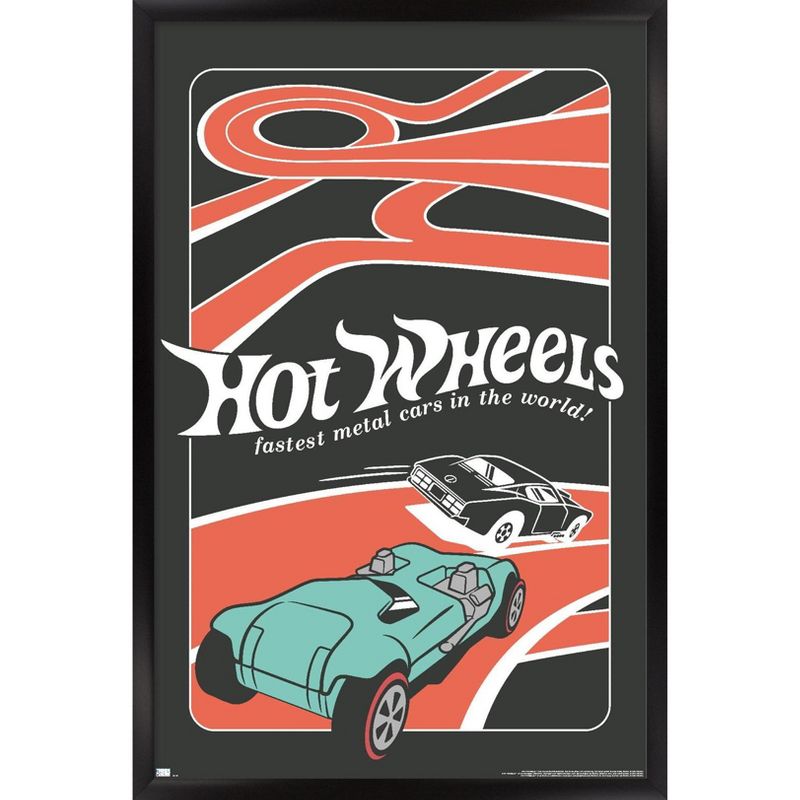 Trends International Mattel Hot Wheels - Red Minimalist Framed Wall Poster Prints, 1 of 7