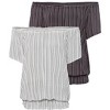 Women's 2 Pk Smocked Off The Shoulder Tops - LASCANA - 4 of 4