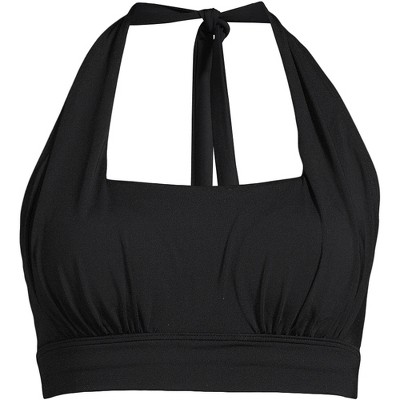 Lands' End Women's Chlorine Resistant Square Neck Halter Bikini Swimsuit Top