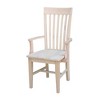 Tall Mission Chair with Arms Unfinished - International Concepts: Solid Wood, Parawood, Slat Back - image 4 of 4