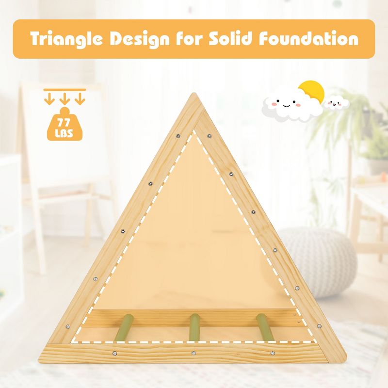 Costway Climbing Triangle Ladder, Wooden Triangle Climber, Educational Triangle Climber, 5 of 11
