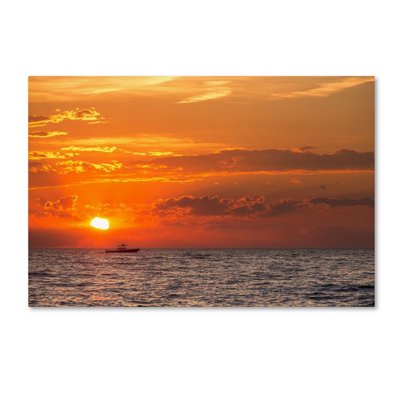 Trademark Fine Art -Jason Shaffer 'Fishing Boat Sunset' Canvas Art, 2 of 4