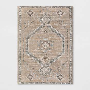 5'x7' Sunset Moroccan Tapestry Rectangular Woven Outdoor Area Rug Light Brown - Threshold™