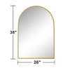 Wooakway 2-Piece Arch Top Metal Frame Bathroom Mirror Decorative Wall Mirror Modern Vanity Mirror for Bedroom Living Room - 3 of 4