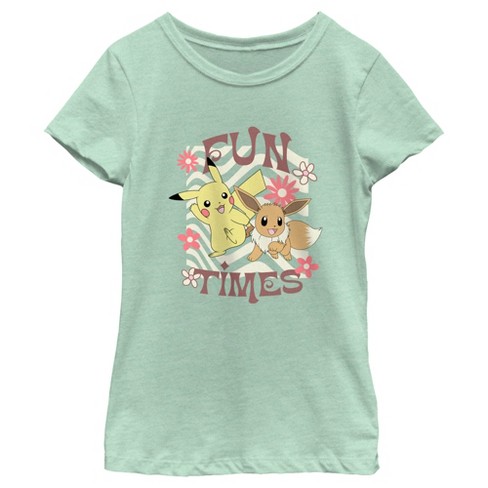 Girl's Pokemon Pikachu and Eevee Fun Times T-Shirt - image 1 of 4