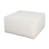PAGED 30 Inch Corduroy Fabric Ottoman, Modern Square Vanity Chair Footrest Ottoman with High-density Foam Padding for Living Room, Bedroom - 3 of 4
