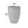 Modern Large Ceramic Planter Pot with Built-In Drainage Hole, High-Quality Ceramic Flower Pot for Windowsills, Patio, or Garden – The Pop Home - 4 of 4