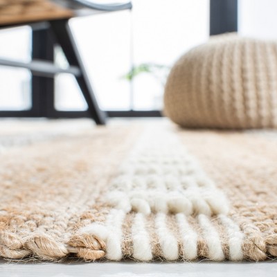 Ivory Hand-Knotted Wool 8' x 10' Area Rug