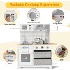 Wooden Play Kitchen for Kids - Pretend Cooking Set with Lights/Sounds, 17 Food Toys, ASTM Certified, Ages 3-8 - 4 of 4