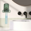 Unique Bargains Bathrooms Wall Mounted Toothbrush Holder with Cup 4.33"x2.56" 1 Set - 3 of 4