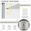 Bathroom Corner Cabinet With Doors Adjustable Shelves, Freestanding Floor Storage Cabinet Furniture For Home Kitchen Bathroom - 3 of 4