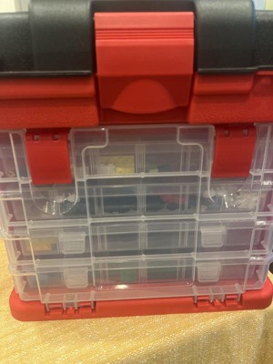 Stalwart Small Parts Organizer Tool Box, Yellow : Target