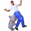 Joyfy Adults Halloween Inflatable Costumes Suit, Men Blow-up Costumes for Cosplay Party, Funny Blue Pants and a Biting Dog (67-75inches） - 4 of 4