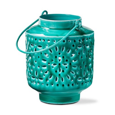 tag Aura Enamel Lantern Sm Teal