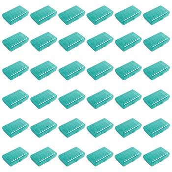Sterilite Small Translucent Plastic Pencil Box Case with Lid for School & Office Supplies Pen Holders, Molokai Blue Tint (36 Pack)