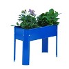 COWLOWN Gray 2-Piece Elevated Metal Garden Bed, Large Outdoor Planter for Vegetables and Flowers, Ideal for Backyard and Terrace - 3 of 4