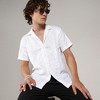Campus Sutra Men Men's Chalk White Embroidered Heathered Shirt - 2 of 3