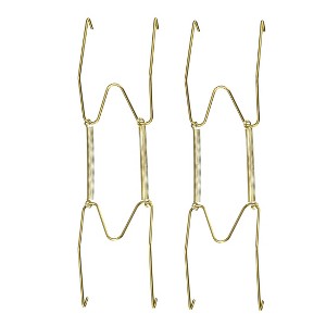 Unique Bargains W Type Zinc Plated Invisible Wall Decorative Hooks 2 Pcs - 1 of 3