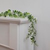 Northlight 6' x 5.5" Unlit Glittered Leaf Artificial Christmas Garland - Green/Silver - 3 of 4