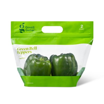 Green Bell Peppers - 2ct - Good & Gather™