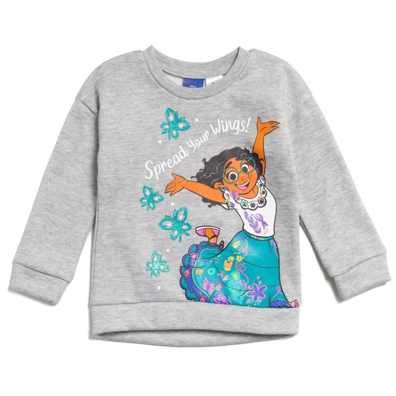 Disney Encanto Mirabel Girls Fleece Sweatshirt and Pants Set Little Kid to Big Kid, 3 of 8
