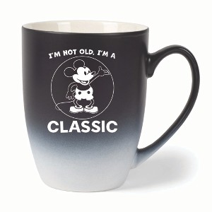 Elanze Designs I'm Not Old I'm A Classic Two Toned Ombre Matte 10 ounce New Bone China Coffee Tea Cup Mug, Black and White - 1 of 4