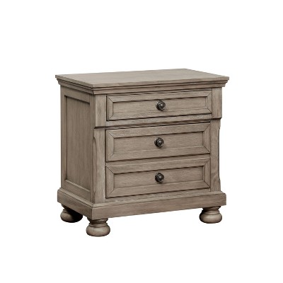 3 Earl Drawer Nightstand Gray - HOMES: Inside + Out