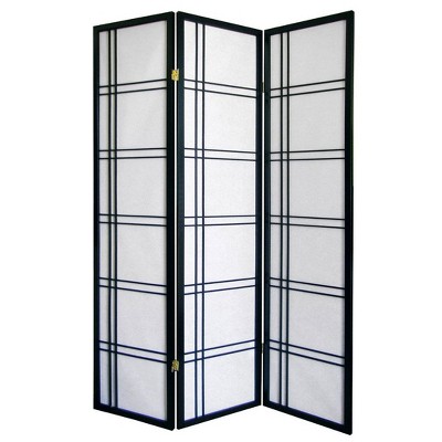 NicBex 3-panel Room Divider Portable Wooden Folding Privacy Screen Freestanding Wall Partition for Home & Office, Black