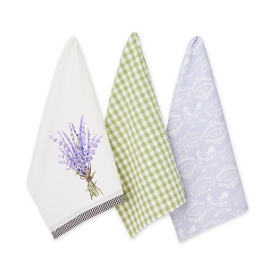 Design Imports Assorted Lavender Bouquet Dishtowel Set Of 3 - 1 of 4