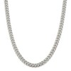 Black Bow Jewelry Men's 8.5mm Sterling Silver Solid D/C Domed Curb Chain Necklace - 3 of 4