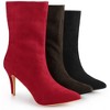 Perphy Women's Pointed Toe Foldable Slip on Stiletto Heels Ankle Boots - 3 of 3