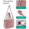Lunch Bag Women Large Lunch Box Insulated Tote Bag with Multi-Pockets Quilted Puffy Tote for Work, Outdoors - 4 of 4