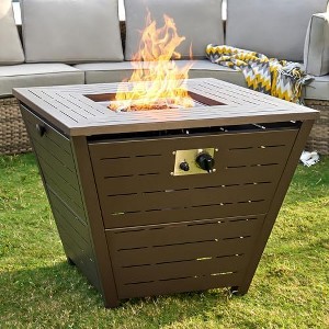 AMERLIFE 32" Large Propane Fire Pit Table, 50,000 BTU Gas Fire Pit Table, Firepit for Garden, Patio - 1 of 4