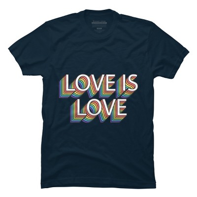 Adult Design By Humans Retro Love Is Love Pride By DudleyjazT-Shirt