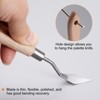 Unique Bargains Stainless Steel Flexible Pointy Wood Handle Painting Mixing Knife 4 Pcs - 4 of 4