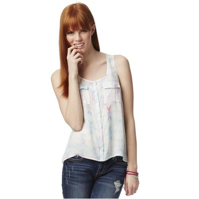 Aeropostale Womens Watercolor Tank Top