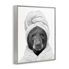 Stupell Industries Bear Hair Towel Funny Animal, 20" x 16" - 3 of 4