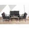 Mshliw 4-Piece Outdoor Patio Furniture Set, Wicker Rattan Sofa with Cushions, Steel Table, Comfortable & Durable - 2 of 4