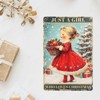 Christmas Vintage Plaque Metal Tin Sign, 8x12 Inch Just a Girl Who Loves Christmas Poster - 3 of 4